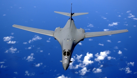 Legendary B-1B Lancer Over Pacific Ocean Legendary B-1B Lancer Over Pacific Ocean
